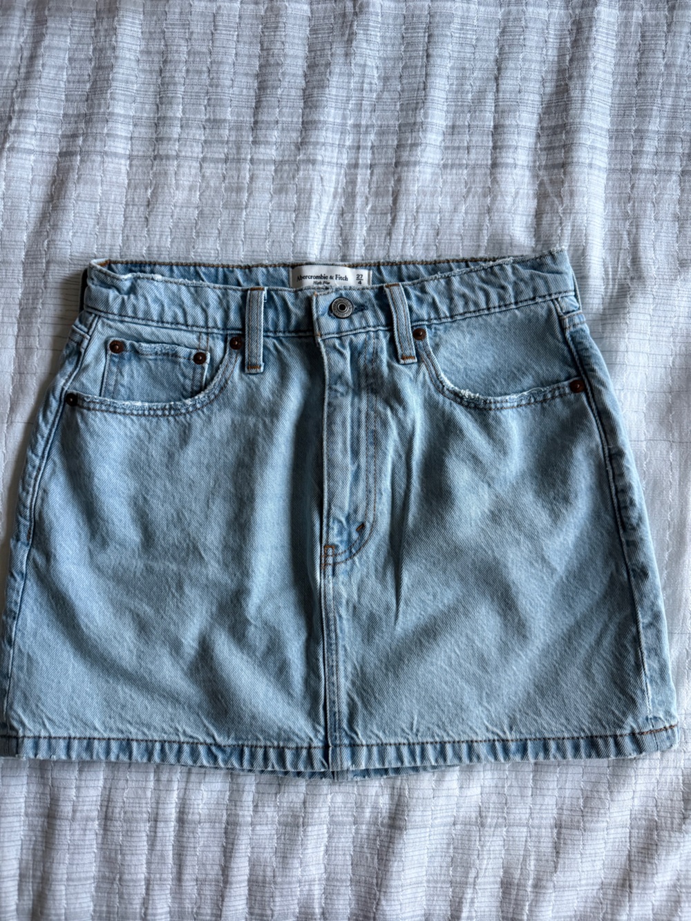 Abercrombie & Fitch Light Blue Denim Mini Skirt
